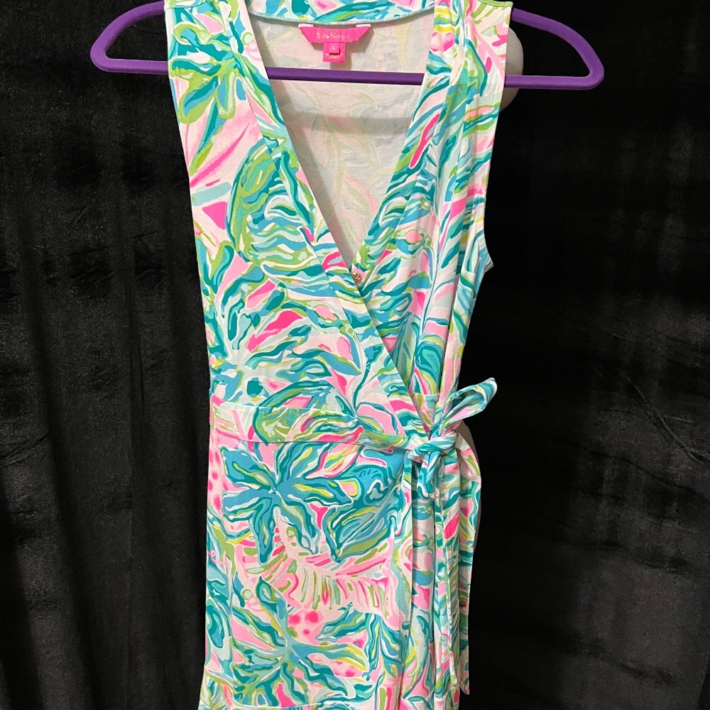 Lilly Pulitzer Rilla Romper One in a Melon Shorts Wrap Small Tropical